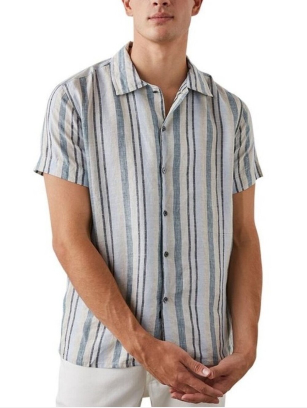 Rails • Amalfi Catalan Stripe Linen Shirt